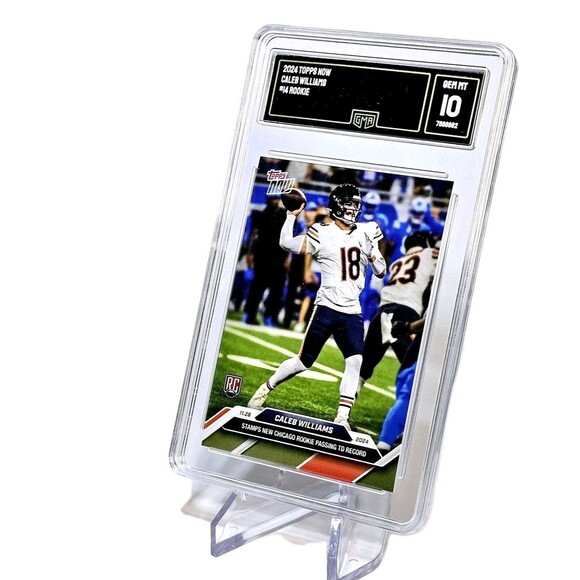 CALEB WILLIAMS TOPPS NOW 2024 RC GEM MINT 10 Stamps Passing Record BEARS #14 - Picture 2 of 4